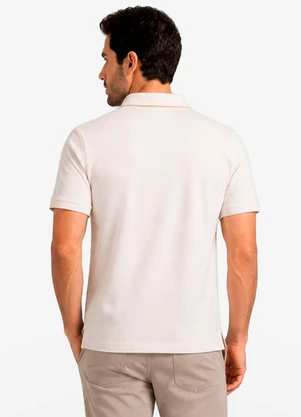 Diametro - Camisa Polo Masculina Pique Duplo Bege - DIAMETRO