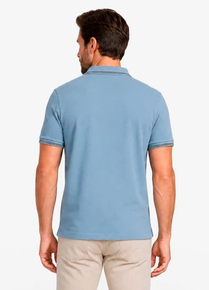Diametro - Camisa Polo Masculina Piquet Duplo Azul - DIAMETRO