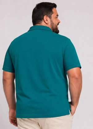 Select - Camisa Polo Masculina Plus Size Manga Curta Azul - SELECT