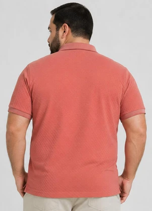Select - Camisa Polo Masculina Plus Size Manga Curta Bege - SELECT