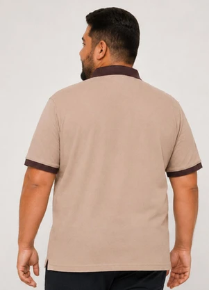 Select - Camisa Polo Masculina Plus Size Manga Curta Marro - SELECT