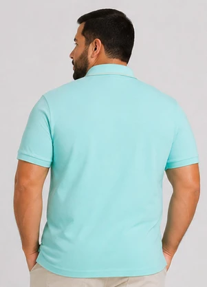 Select - Camisa Polo Masculina Plus Size Manga Curta Verde - SELECT