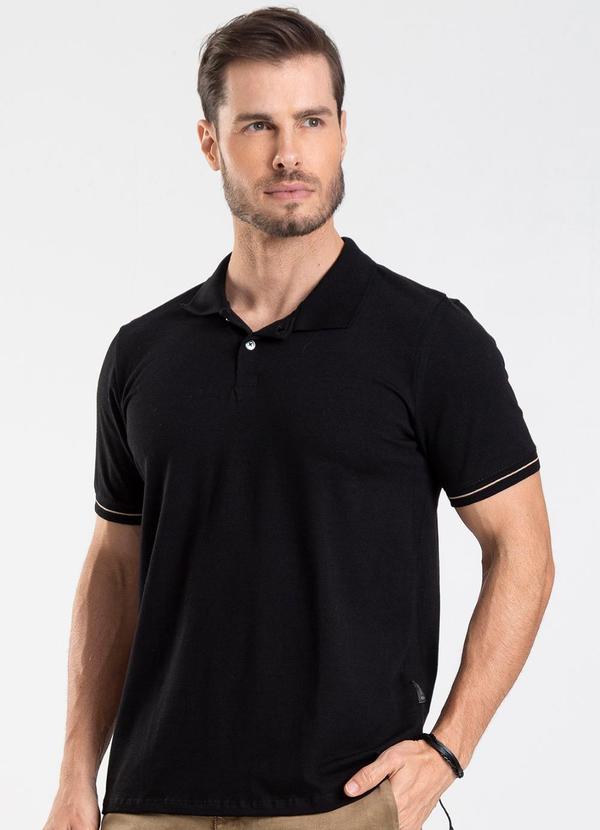 Diametro - Camisa Polo Masculina Preto 3