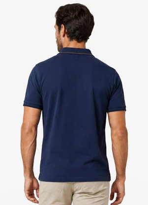 Diametro - Camisa Polo Masculina Suedine Azul - DIAMETRO
