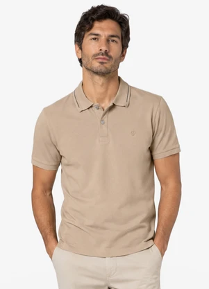 Diametro - Camisa Polo Masculina Suedine Marrom - DIAMETRO
