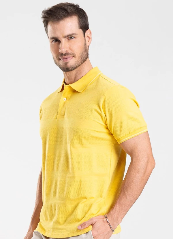 Diametro - Camisa Polo Piquet Masculina Amarelo 3