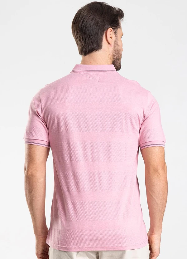 Diametro - Camisa Polo Piquet Masculina Rosa 2