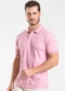 Diametro - Camisa Polo Piquet Masculina Amarelo - variação: Rosa