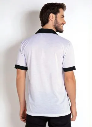Moda Pop - Camisa Preta e Branca com Recorte - MODA POP