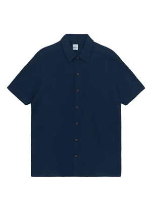 Malwee - Camisa Regular em Malha Texturizada Azul Marinho - MALWEE