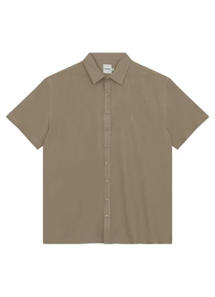 Malwee - Camisa Regular Linho Taupe - MALWEE