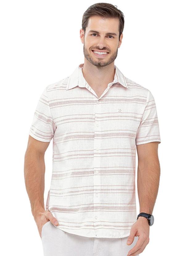 Rezzato - Camisa Rústica Casual Adulto Masculino Branco