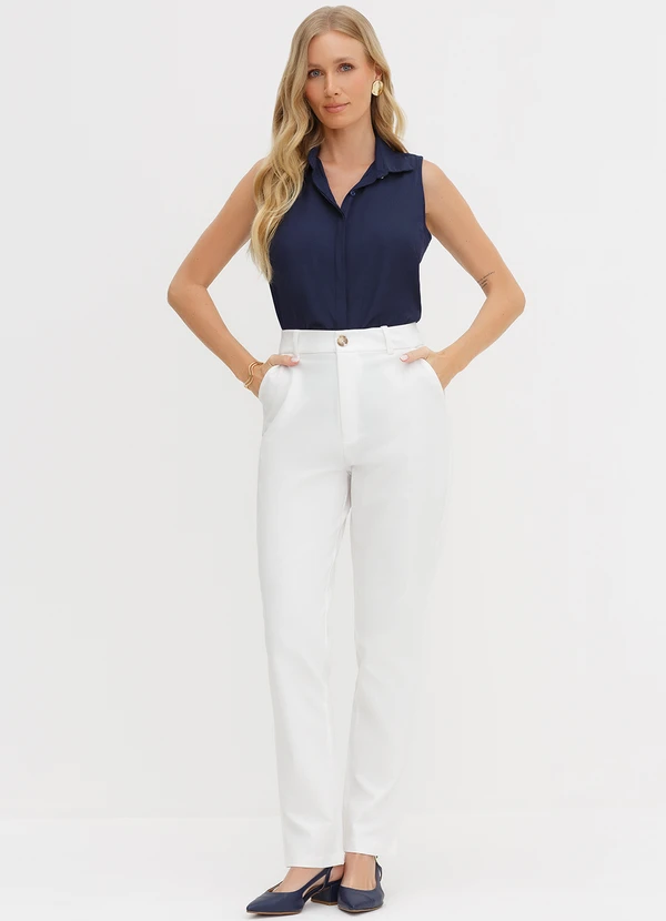 Principessa - Camisa sem Manga em Viscose Marinho Oriel 3