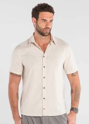 The Philippines - Camisa Social com Linho Bege - THE PHILIPPINES