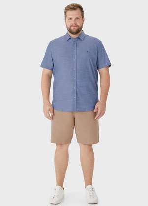 Malwee - Camisa Tradicional em Algodão Azul  - MALWEE