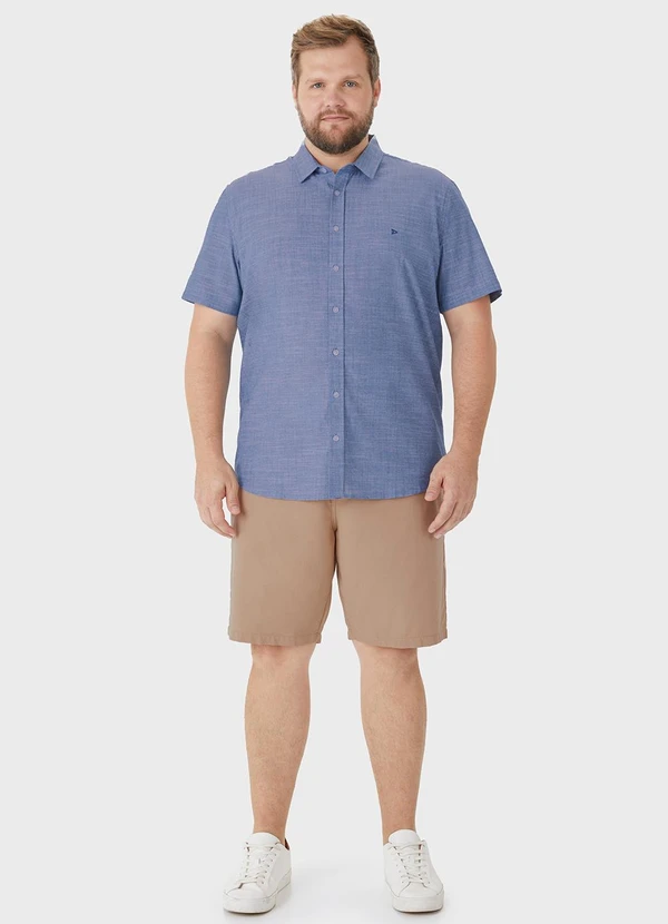 Malwee - Camisa Tradicional em Algodão Azul  2