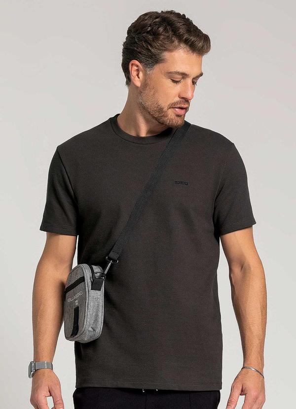 Exco - Camiseta Masculina Adulto Bordada Marrom
