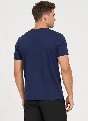 Veev - Camiseta Masculina Adulto com Gola em V Azul - VEEV