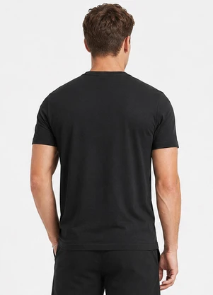 Veev - Camiseta Masculina Adulto com Gola em V Preto - VEEV