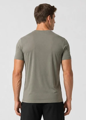 Veev - Camiseta Masculina Adulto com Gola em V Verde - VEEV