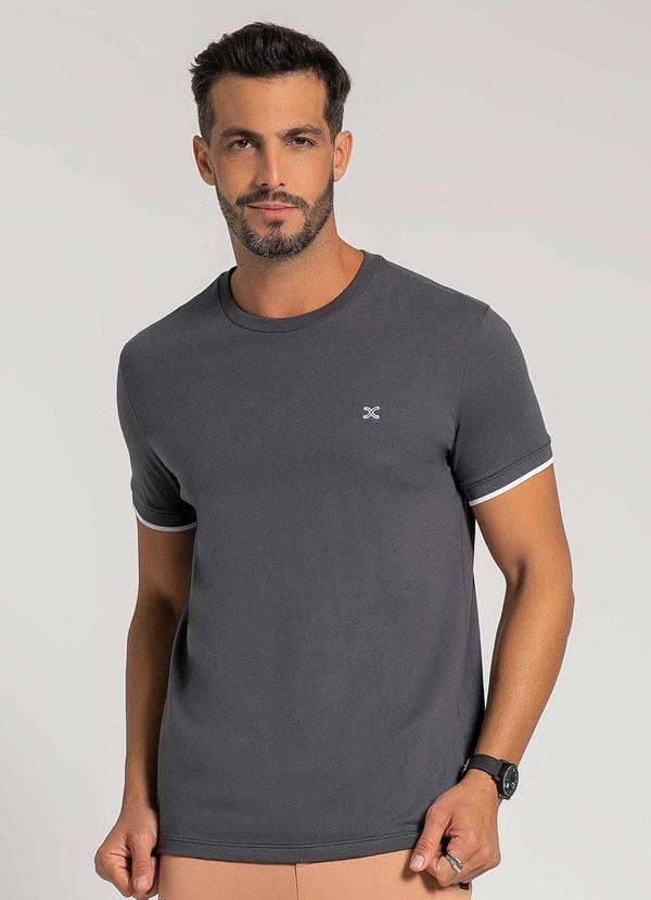 Exco - Camiseta Masculina Adulto com Retilínea Cinza 1