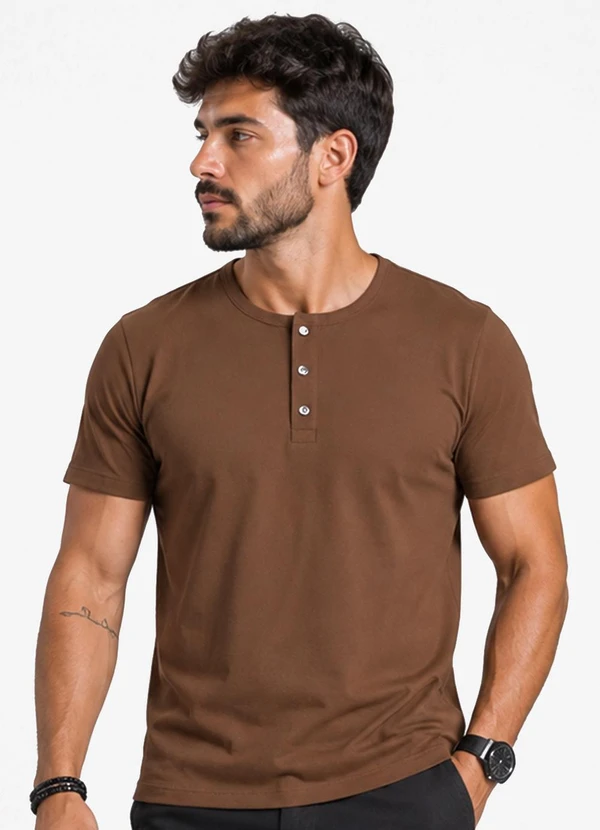 Select - Camiseta Masculina Adulto Marrom