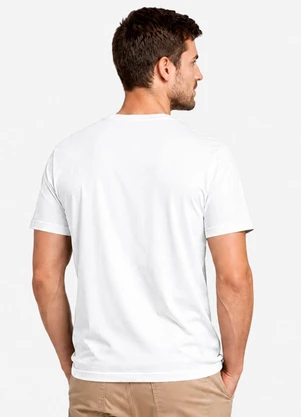 Select - Camiseta Masculina Básica Meia Malha Branco - SELECT