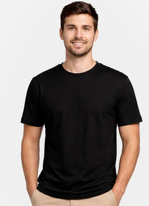 Select - Camiseta Masculina Básica Meia Malha Preto - SELECT