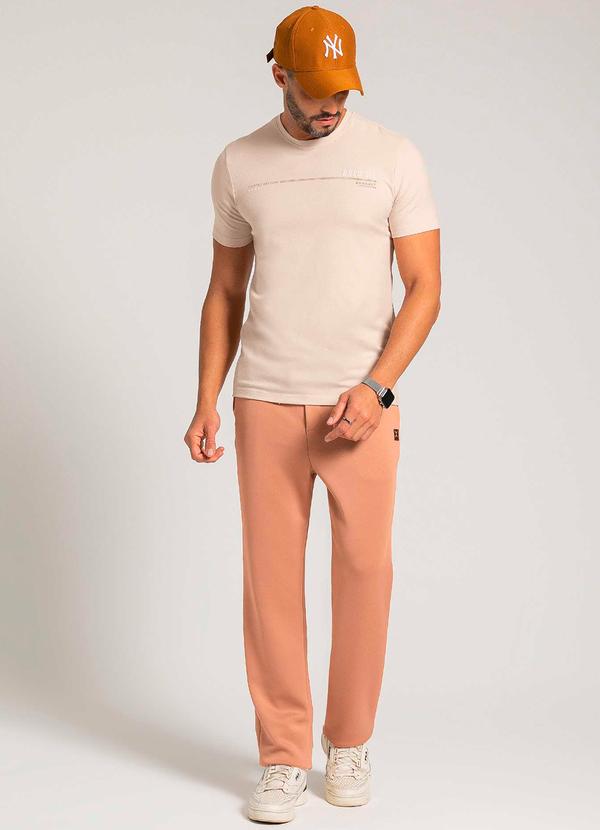 Exco - Camiseta Masculina com Estampa Bege 2