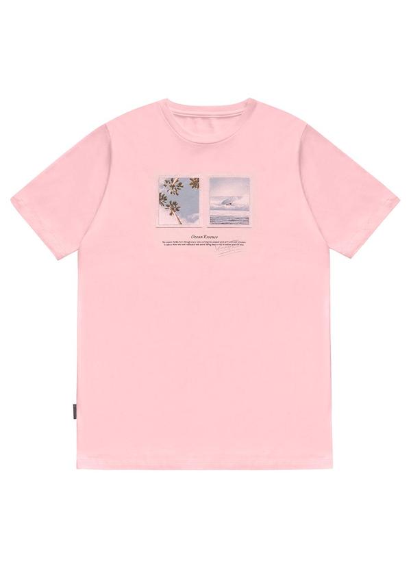 Diametro - Camiseta Masculina Cotton Leve Rosa