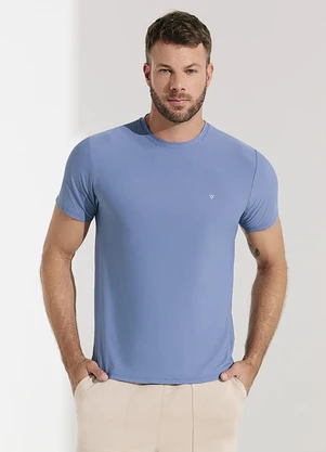 Veev - Camiseta Masculina em Malha Poliamida Pique Azul - VEEV