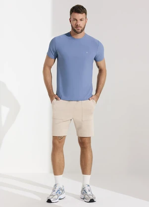 Veev - Camiseta Masculina em Malha Poliamida Pique Azul - VEEV