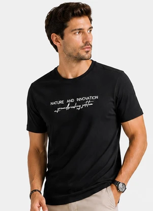 Select - Camiseta Masculina em Pique Preto - SELECT