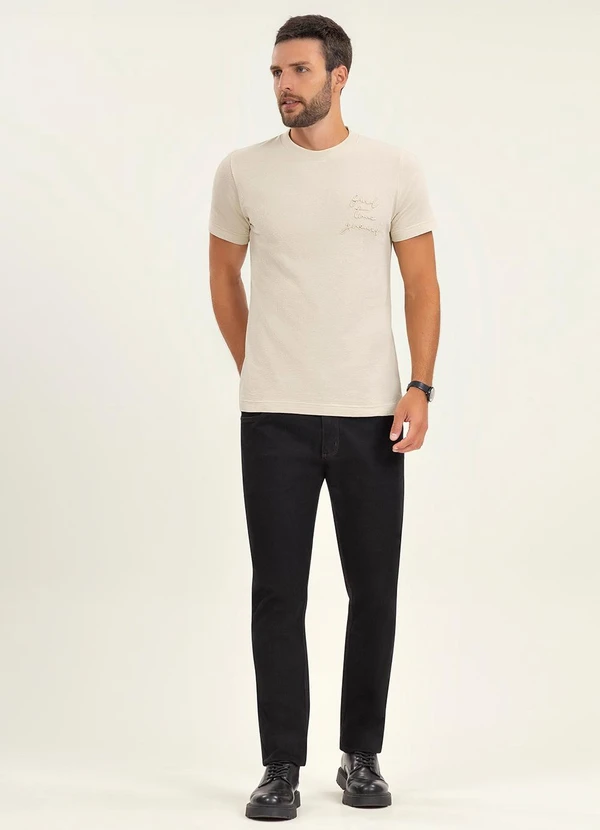 Diametro - Camiseta Masculina Manga Curta Malhão Bege 2