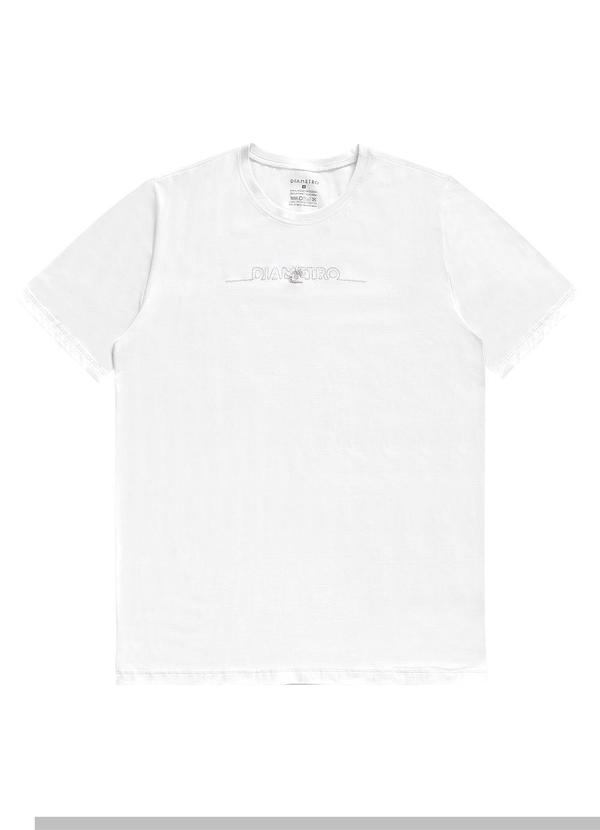 Diametro - Camiseta Masculina Manga Curta Meia Malha Branco 1
