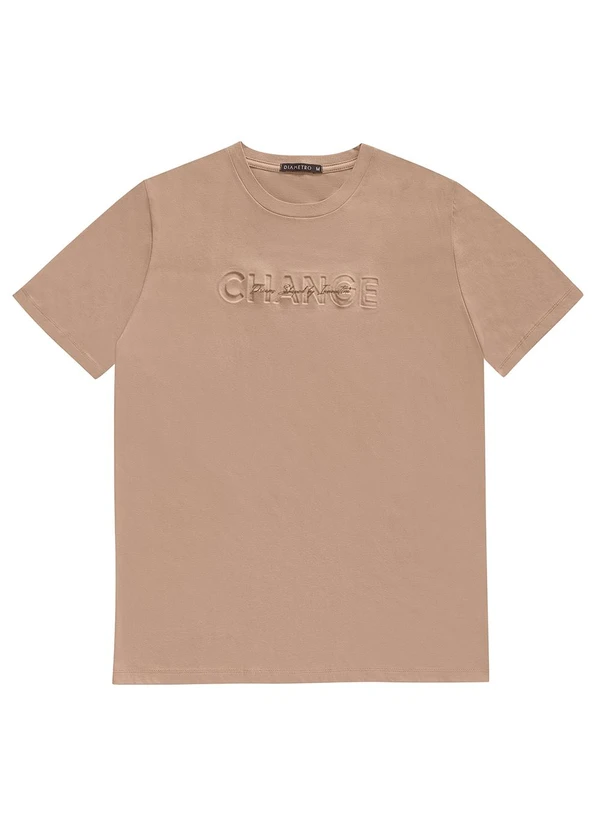 Diametro - Camiseta Masculina Manga Curta Meia Malha Marrom 4