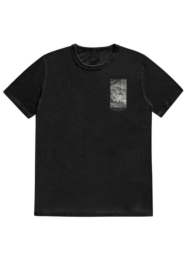 Diametro - Camiseta Masculina Manga Curta Meia Malha Preto