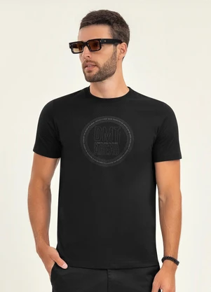 Diametro - Camiseta Masculina Manga Curta Meia Malha Preto - DIAMETRO