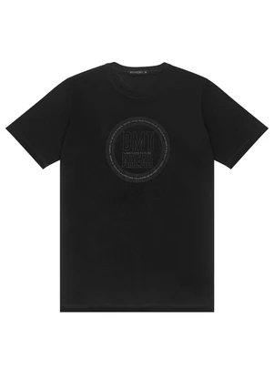 Diametro - Camiseta Masculina Manga Curta Meia Malha Preto - DIAMETRO