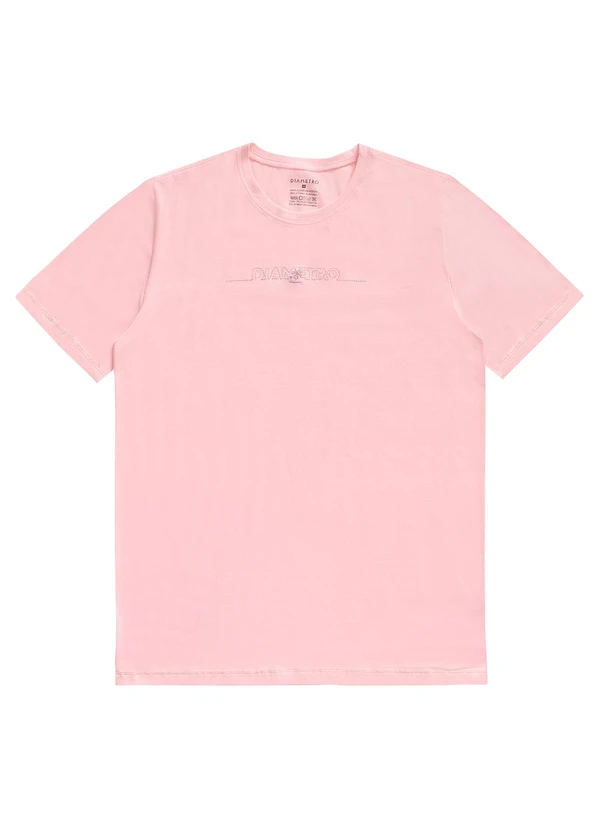 Diametro - Camiseta Masculina Manga Curta Meia Malha Rosa 4