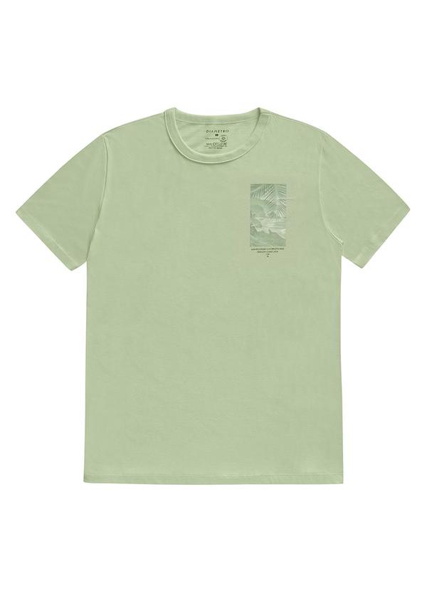 Diametro - Camiseta Masculina Manga Curta Meia Malha Verde 1