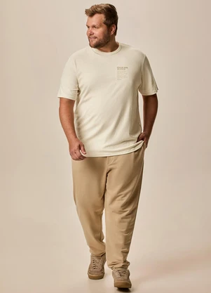 Malwee - Camiseta Peace And Silence Linho Plus Off White - MALWEE