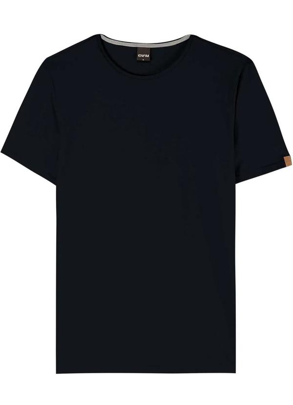 Enfim - Camiseta Preta Slim Básica Masculina