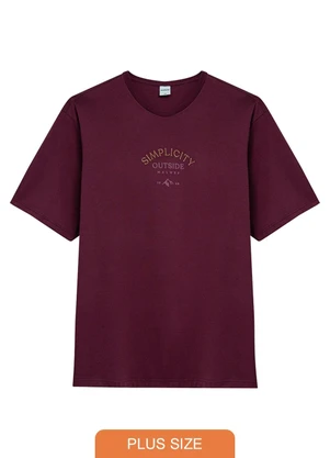 Malwee - Camiseta Regular Simplicity Plus Bordô - MALWEE