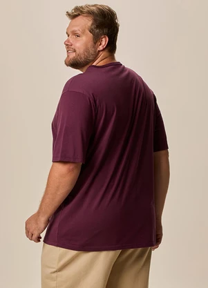 Malwee - Camiseta Regular Simplicity Plus Bordô - MALWEE