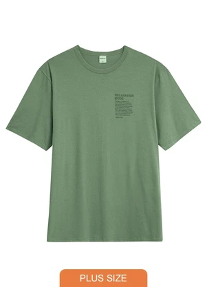 Malwee - Camiseta Relaxation Mode Linho Plus Verde - MALWEE
