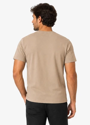 Select - Camiseta Verão Masculina em Meia Malha Bege - SELECT