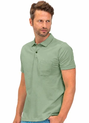 Diametro - Polo Masculina com Bolso Cotton Leve Verde - DIAMETRO