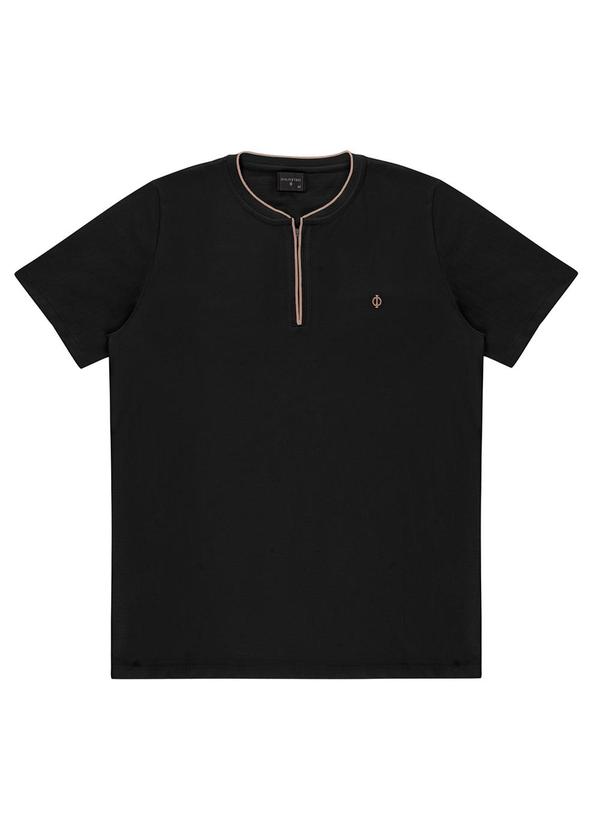 Diametro - Polo Masculina com Zíper Preto 1