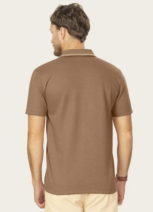 Diametro - Polo Masculina Malhão Maquinetado Marrom - DIAMETRO